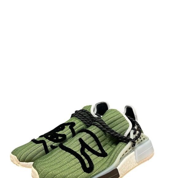 adidas gazelle silver green womens Adidas Pharrell x Billionaire Boys Club NMD Hu Trail Green Plaid Sneak –  Celebrity Owned